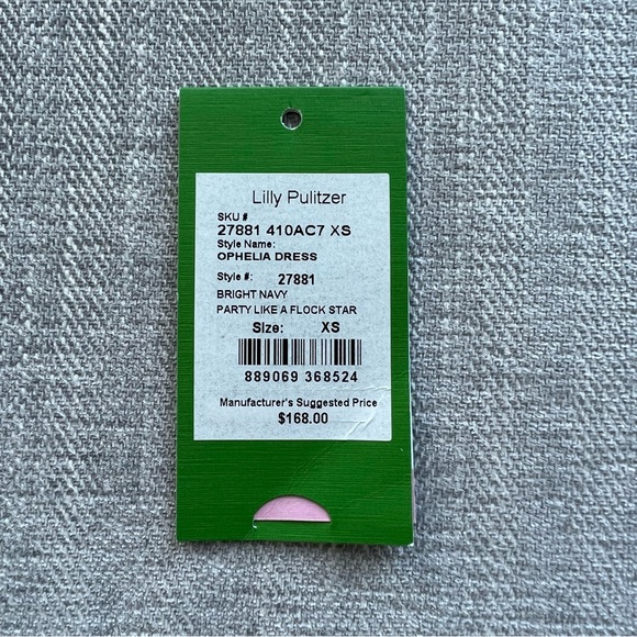 Lilly Pulitzer Ophelia Dress in Bright Navy Party Like a Flick Star Pineapple - Picture 6 of 6